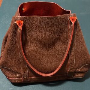 Brown Leather Tote Bag J CREW